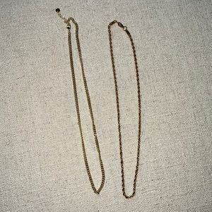 BUNDLE- two gold colour chains